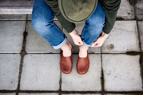 Slippers / Tofflor - Patrik 962 Brun 962 694 Vegetabiliskt garvat läder | Docksta Sko