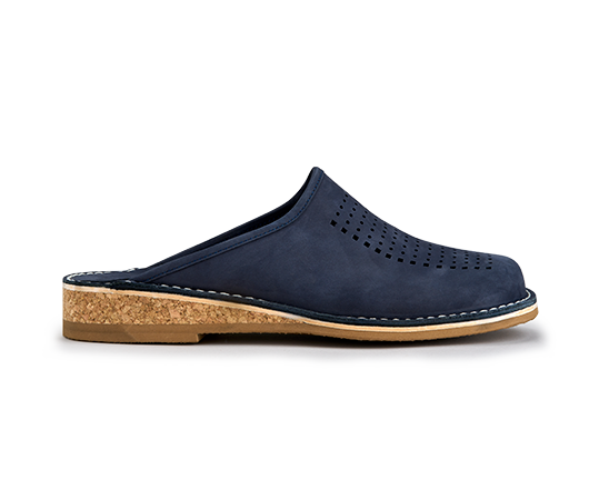 Slippers / Tofflor - Patrik 952 Marinblå nubuck Nubuck | Docksta Sko