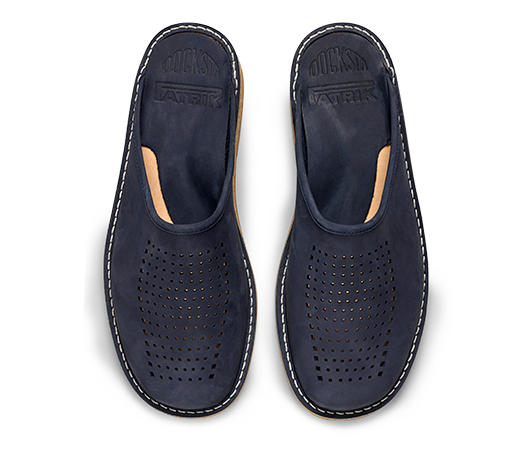 Slippers / Tofflor - Patrik 952 Marinblå nubuck Nubuck | Docksta Sko