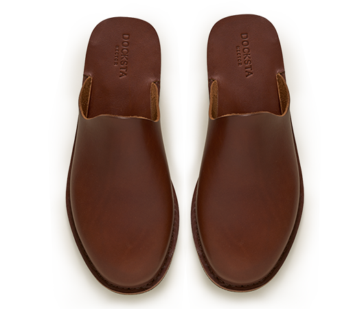 Slippers / Tofflor - Hector Brun vegetabiliskt garvad | Docksta Sko