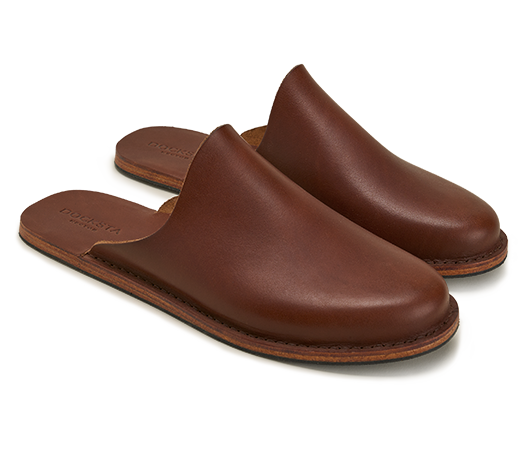 Slippers / Tofflor - Hector Brun vegetabiliskt garvad | Docksta Sko