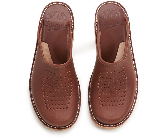 Slippers / Tofflor - Gunilla 902 Brun 902 694 Vegetabiliskt garvat läder | Docksta Sko