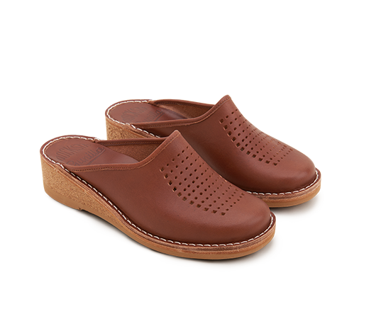 Slippers / Tofflor - Gunilla 902 Brun 902 694 Vegetabiliskt garvat läder | Docksta Sko