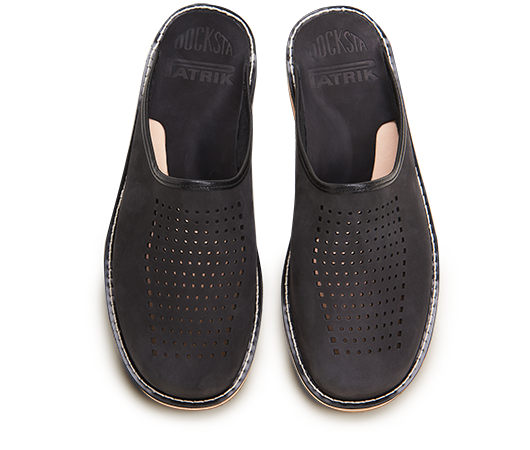 Slippers / Tofflor - Patrik 952 Svart nubuck Nubuck | Docksta Sko