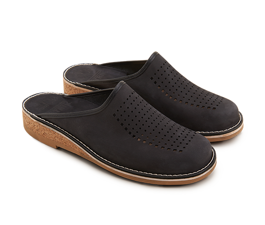 Slippers / Tofflor - Patrik 952 Svart nubuck Nubuck | Docksta Sko