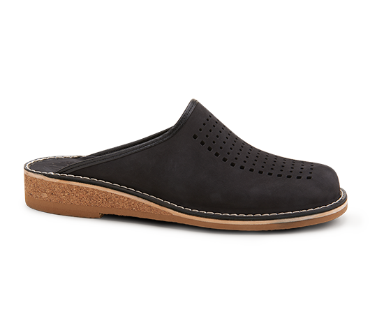 Slippers / Tofflor - Patrik 952 Svart nubuck Nubuck | Docksta Sko