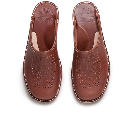 Slippers / Tofflor - Patrik 952 Brun 952 694 Vegetabiliskt garvat läder | Docksta Sko