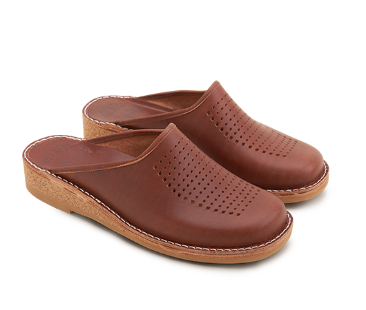 Slippers / Tofflor - Patrik 952 Brun 952 694 Vegetabiliskt garvat läder | Docksta Sko