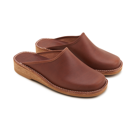 Slippers / Tofflor - Patrik 962 Brun 962 694 Vegetabiliskt garvat läder | Docksta Sko