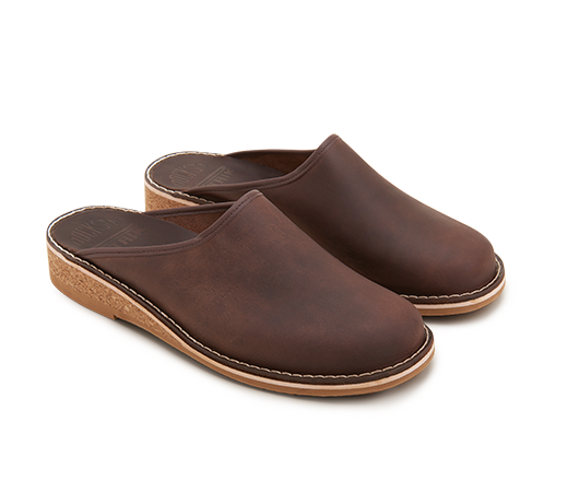 Slippers / Tofflor - Patrik 962 Brun fettad 962 703 | Docksta Sko