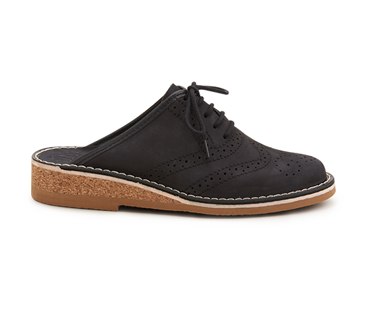 Slippers / Tofflor - Brogues 970 Svart Nubuck | Docksta Sko