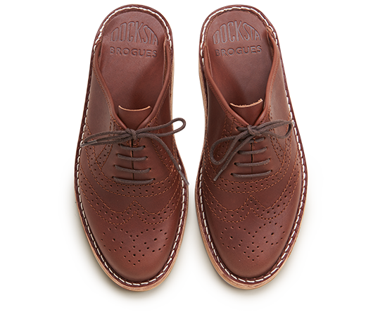 Slippers / Tofflor - Brogues 970 Brun vegetabiliskt garvat 970 694 Vegetabiliskt garvat läder | Docksta Sko