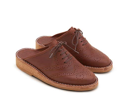 Slippers / Tofflor - Brogues 970 Brun vegetabiliskt garvat 970 694 Vegetabiliskt garvat läder | Docksta Sko