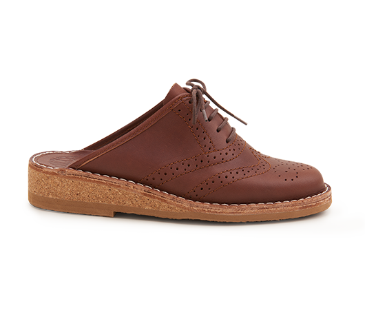 Slippers / Tofflor - Brogues 970 Brun vegetabiliskt garvat 970 694 Vegetabiliskt garvat läder | Docksta Sko