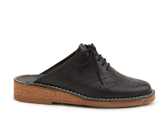 Slippers / Tofflor - Brogues 970 Svart vegetabiliskt garvat 970 695 Vegetabiliskt garvat läder | Docksta Sko