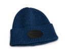 Ribbstickad Ullmössa Beanie Blå